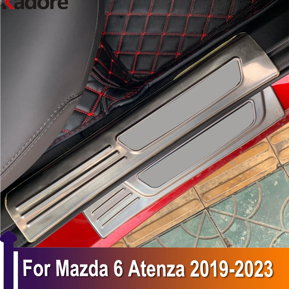 For Mazda 6 M6 Atenza 2019 2021 2022 2023 Door Sill Scuff Plates Doors