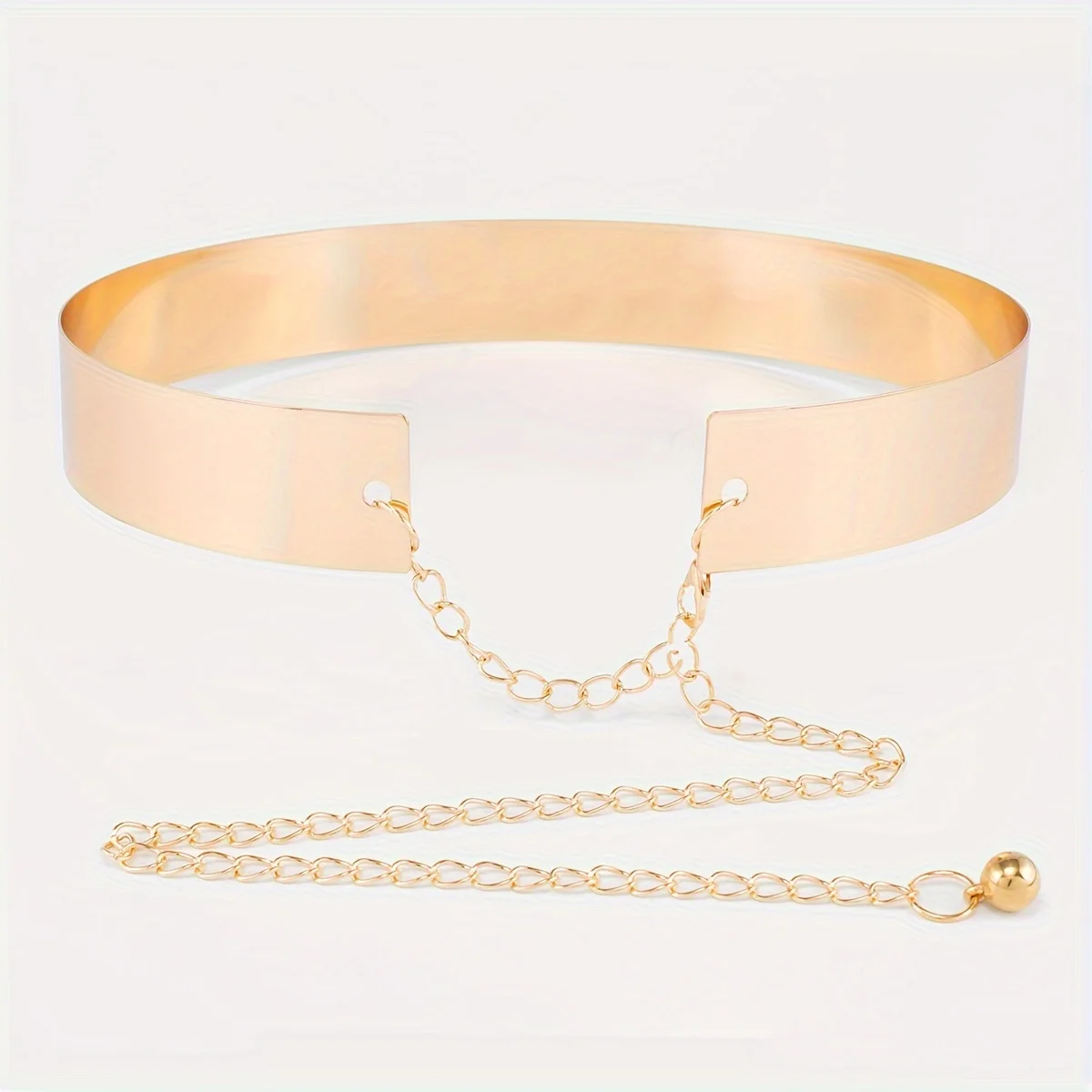 Klassischer goldener Metallgürtel, trendige verstellbare Taillenkette, eleganter Kleidergürtel, Körperschmuck für Frauen, täglicher Gebrauch – Detail 5