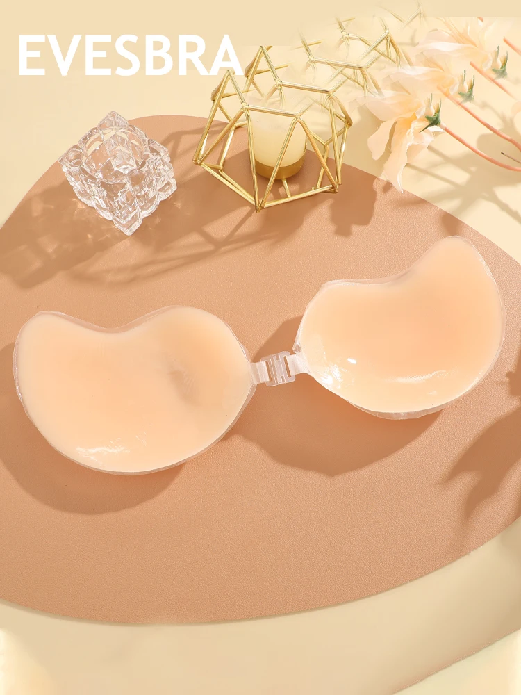 Women Silicone Breast Patch Invisible Stick On Bra Sticky Bra Silicone Adhesive Bra Silicone Stickers Breast Sticker Reusable Silicone Bra Sticker Adhesive Invisible Bra Chest Patch Female Mango Patch Pad Strapless Underwear Silicone Bras