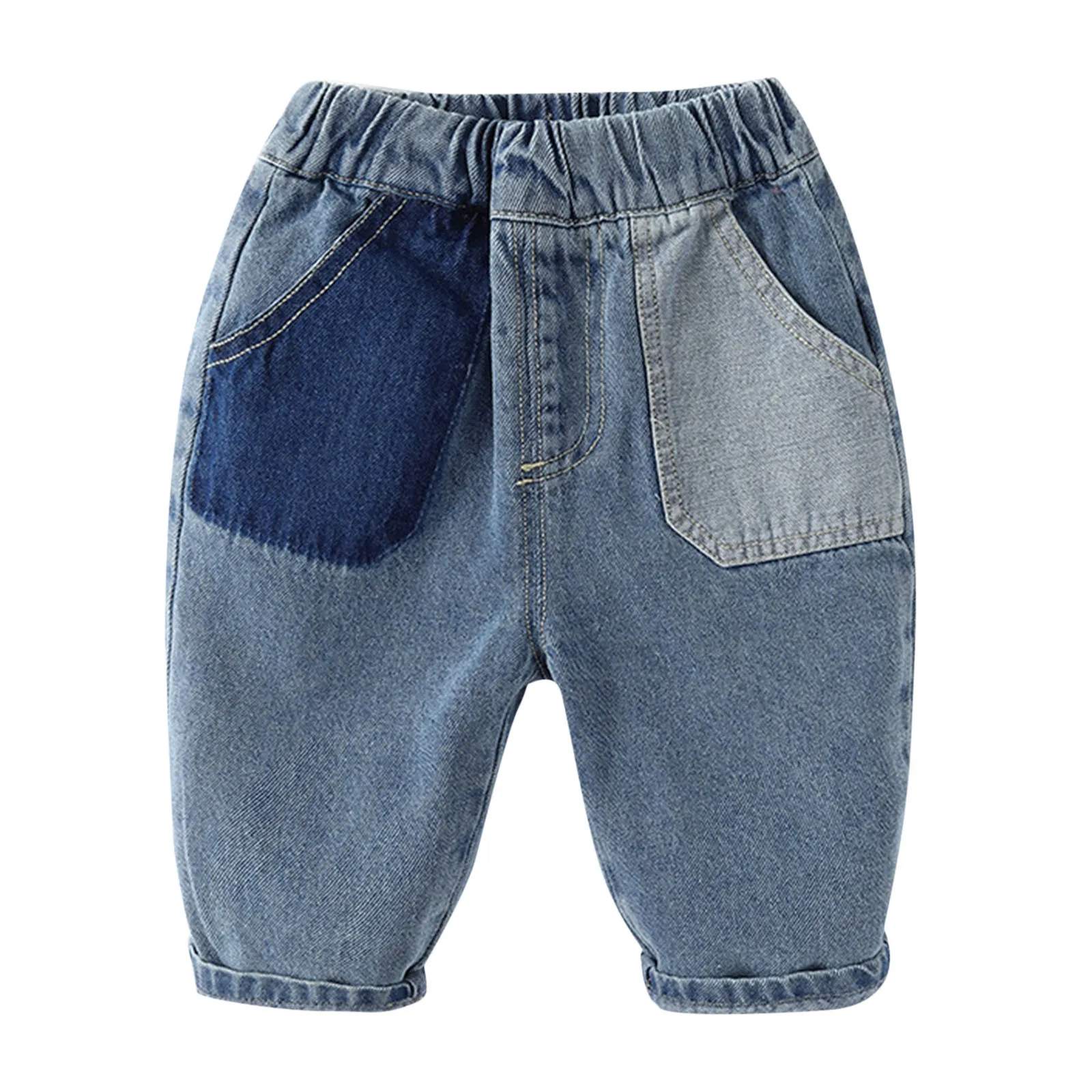 Kid Uniforms Boys Children Kids Toddler Infant Baby Boys Girls Patchwork Jeans Pants Trousers Outfits Baby Boy Holiday Pants