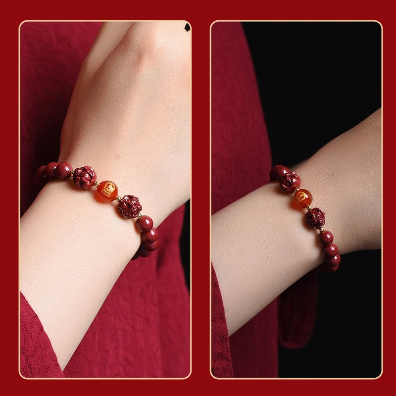 Birth Year Cinnabar Bracelet Zodiac Buddha Solution For Taisui Lucky Bracelet Animal Year Lucky Fengshui Pixiu Charm Bracelets