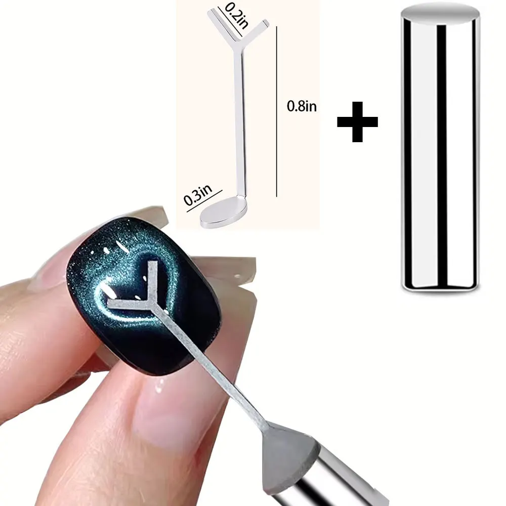 Enhanced Cat Eye Gel Nail Polish Magnet Stick - Large 6mm Multi-Function Tool with Protective Silicone Coating