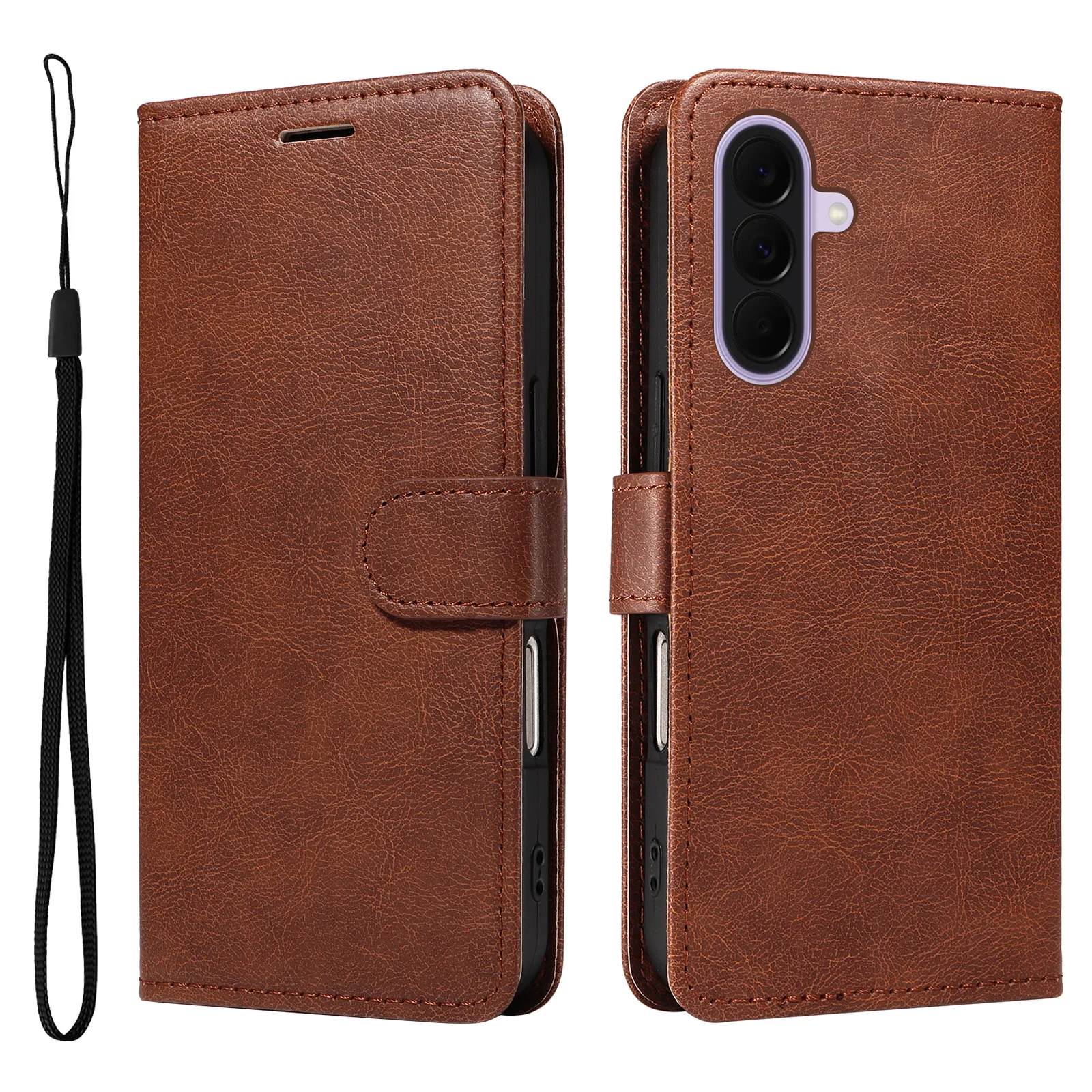 Elegant Leather Wallet Flip Case with Kickstand and Card Holder