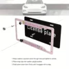 1pc Aluminum License Plate Frame, Protected By Angels Pink Funny Cute Kawaii Sonny Angels Car,Sonny Angel Kewpie Car Decor, 4