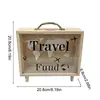 Money Saving Box Coin Saver Wooden Money Bank With Clear Window Reusable Cash Savings Case For Couples Friends Partners Children 6
