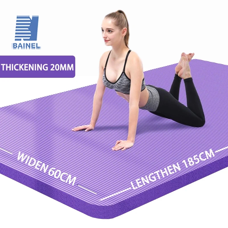 Gruper Esterilla De Yoga Antideslizante De TPE, Esterilla De Entrenamiento Antideslizante Correa De Transporte Bolsa, Esterilla De Gimnasia (183 X 61 X 0,6 Cm
