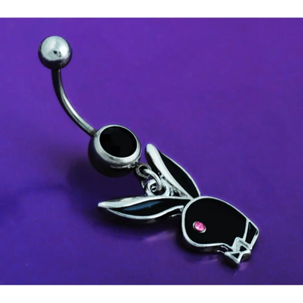 Piercing Jewelry Body Piercing Jewelry Body Jewelry Belly Button Piercings Belly Button Earrings Black/white/pink Zircon Lovely Rabbit Pendant Belly Button Ring Surgical Steel Navel Piercing Belly Piercing Sexy Body Jewelry
