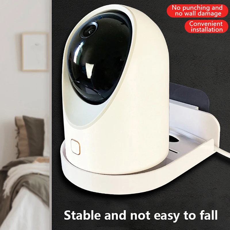 Security Camera Holder Stand Self-Adhesive Drill-free Traceless Wall-Mounted Bracket 1PC