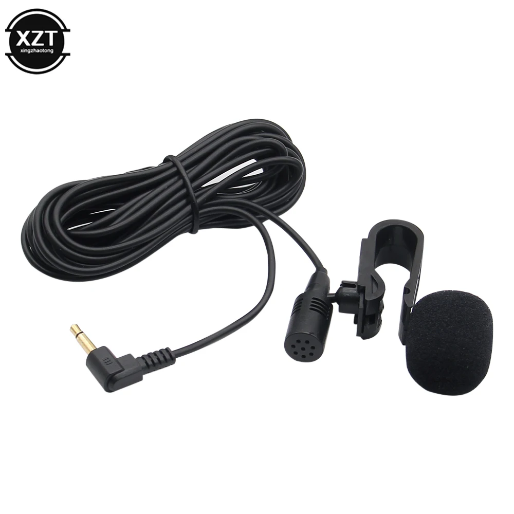 Car Audio Microphone 3.5mm Clip Jack Plug Mic Stereo Mini Wired External Microphone For Auto DVD Radio 3m Long Professionals car stereo accessories