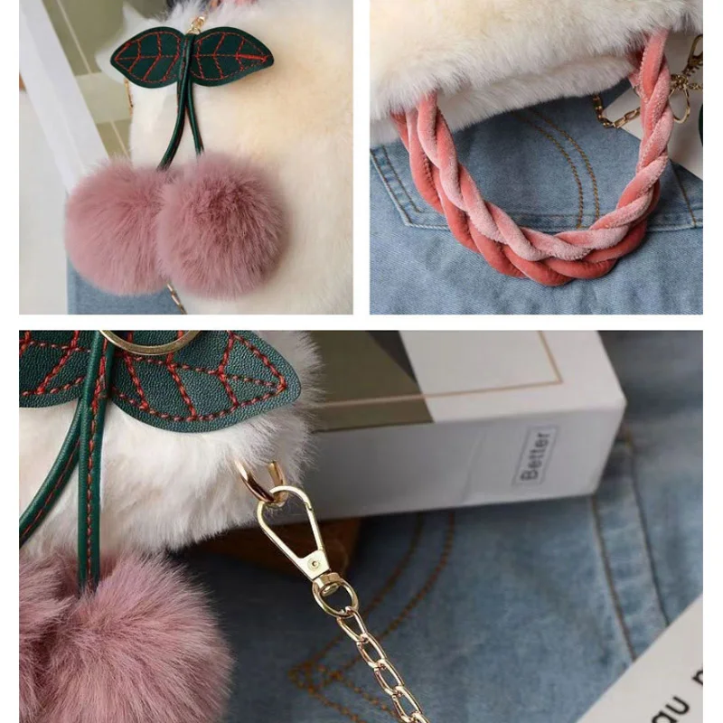 2023 Autumn and Winter Plush Cute Girly Handbag Korean Ins Versatile Fashion Shoulder Bag Crossbody Bag Shopping Day Totes