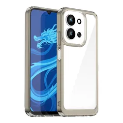 Cover in silicone trasparente con bumper colorato e bordi morbidi