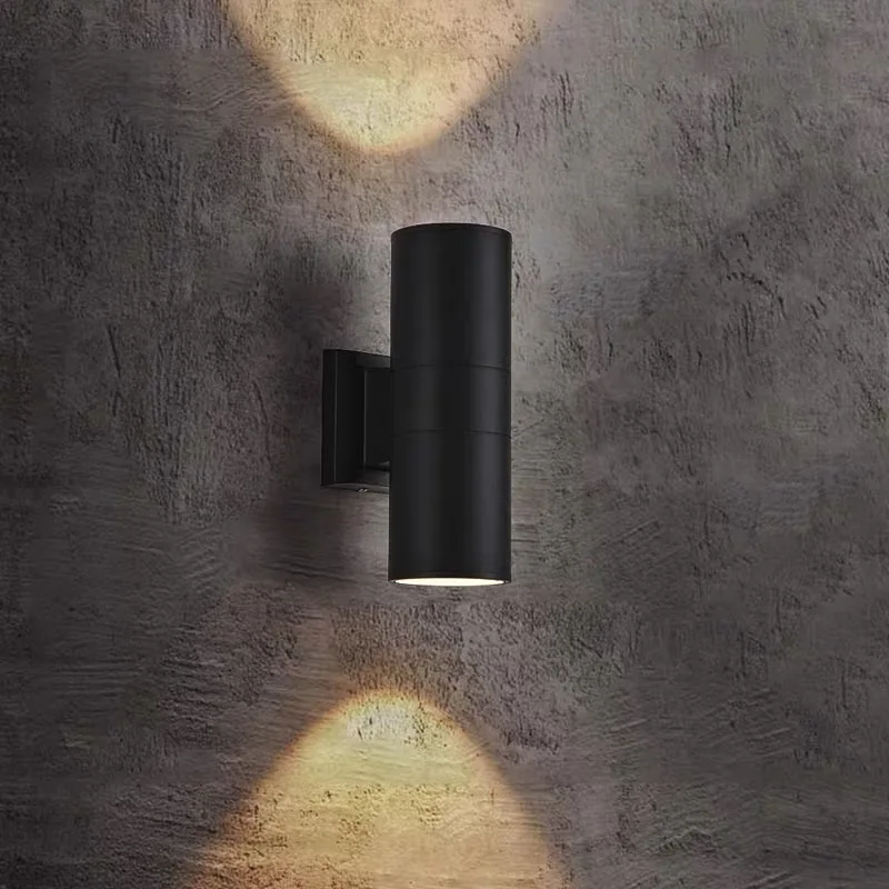 Outdoor wall lamp exterior wall waterproof led washer lamp hotel entrance upper and lower double-headed pillar outdoor two-