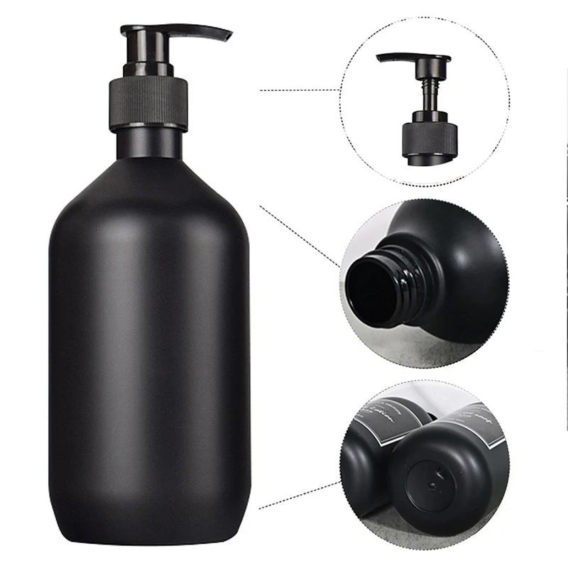 Plastic Soap Empty Pump Bottles Lotion Container Shampoo Dispenser 300/500ml 2Pcs
