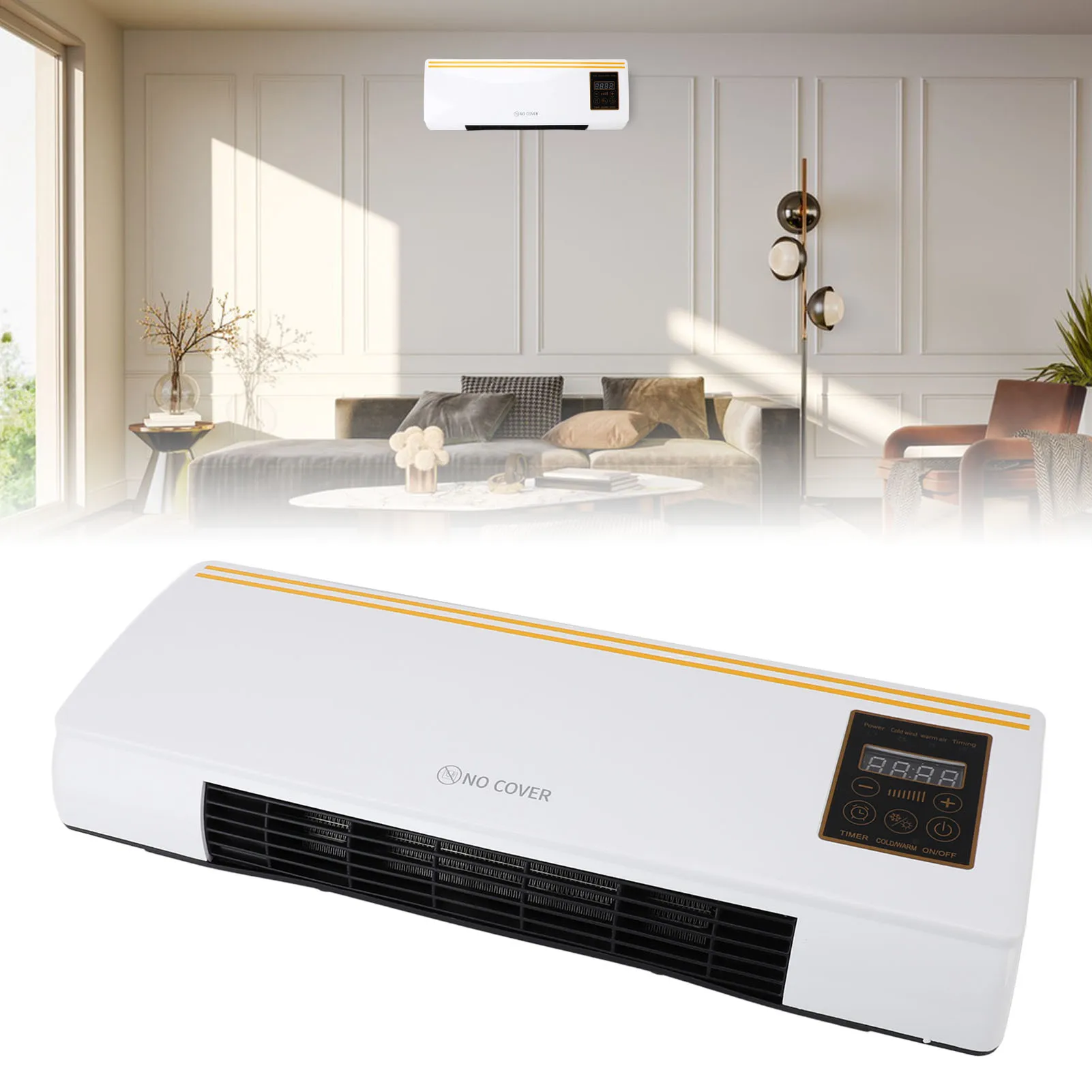 220V 110V Wall Mounted Heater Cooler Energy Efficient Climate Control Small Air Conditioner Heater Machine for Home Bedroom 1