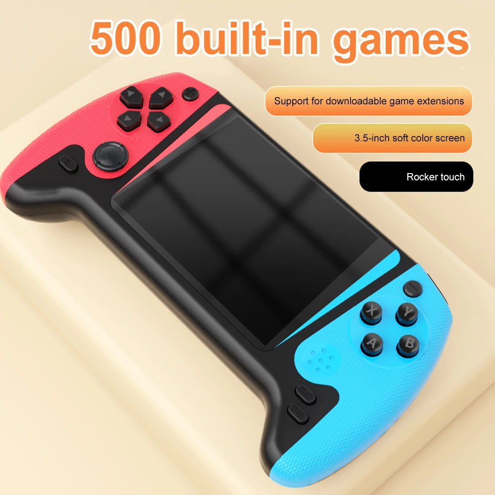 Console di gioco portatile retrò con schermo LCD da 3,5 pollici, console di gioco con 500 giochi integrati, console di gioco nostalgica da 1200 mAh per bambini e adulti - Image 3