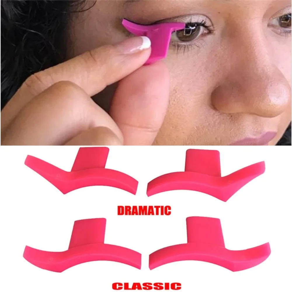 Sellos de Delineador de Ojos de gato, sombra de ojos cosmética fácil de clásico, plantilla de estampado, accesorios, herramientas de estilo de ala de maquillaje, Rosa