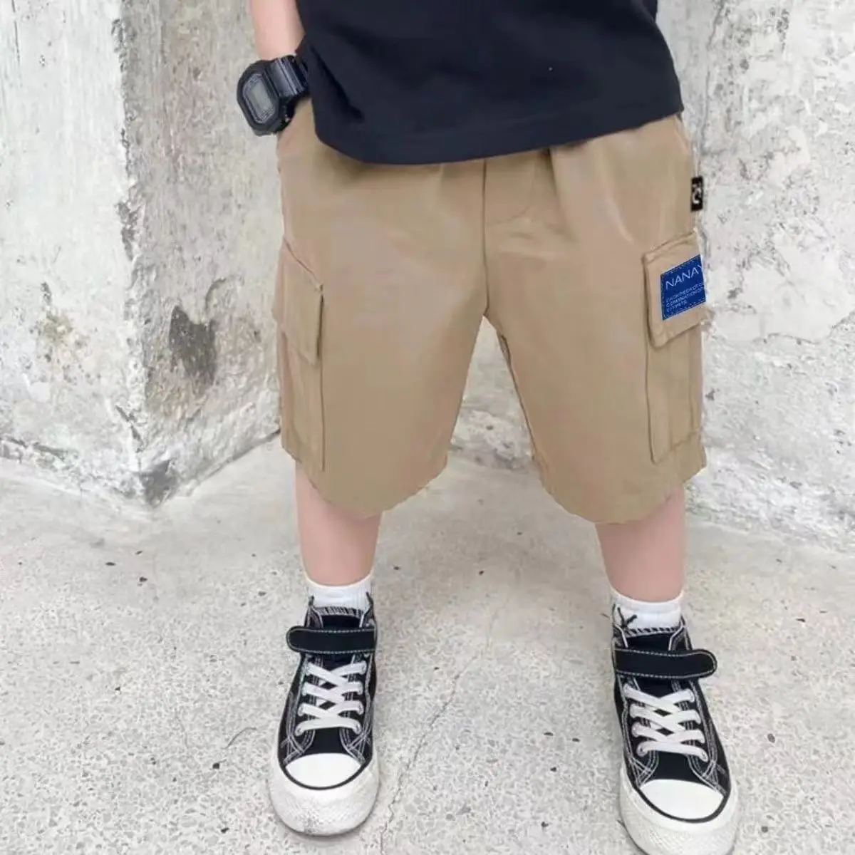 Boys Shorts Summer Kids Loose Trousers Teen Boys Casual Thin Multi-Pocket Cargo Short Pants Children's Cotton Pants boys shorts