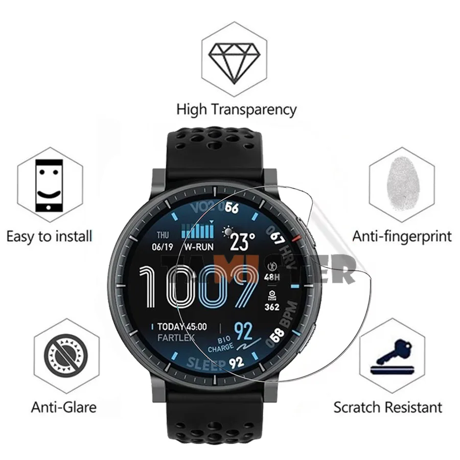 Amazfit Active Max용 화면 보호기 Amazfit Active Max용 긁힘 방지 소프트 TPU 하이드로겔 보호 필름 유리가 아닌 액세서리