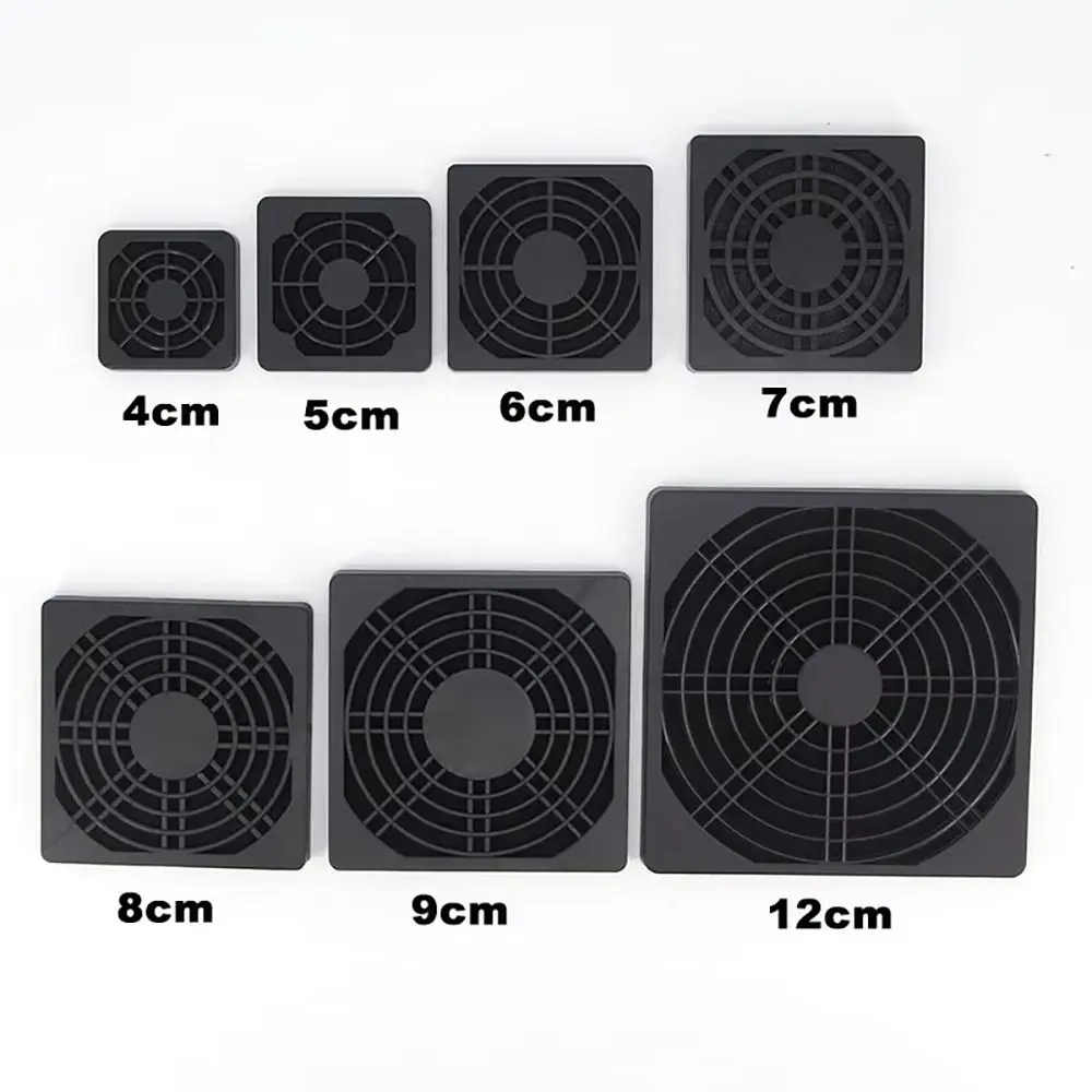 4Pcs Guard Grill Protector PC Computer Fan Filter Cleaning Case 40/50/60/80/90/120mm Fan Dust Filter ABS Case 3in1