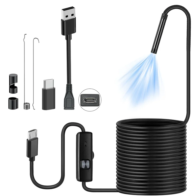 KUTOU 8mm High-Resolution Endoscope Camera for Engine and Sewer Inspection