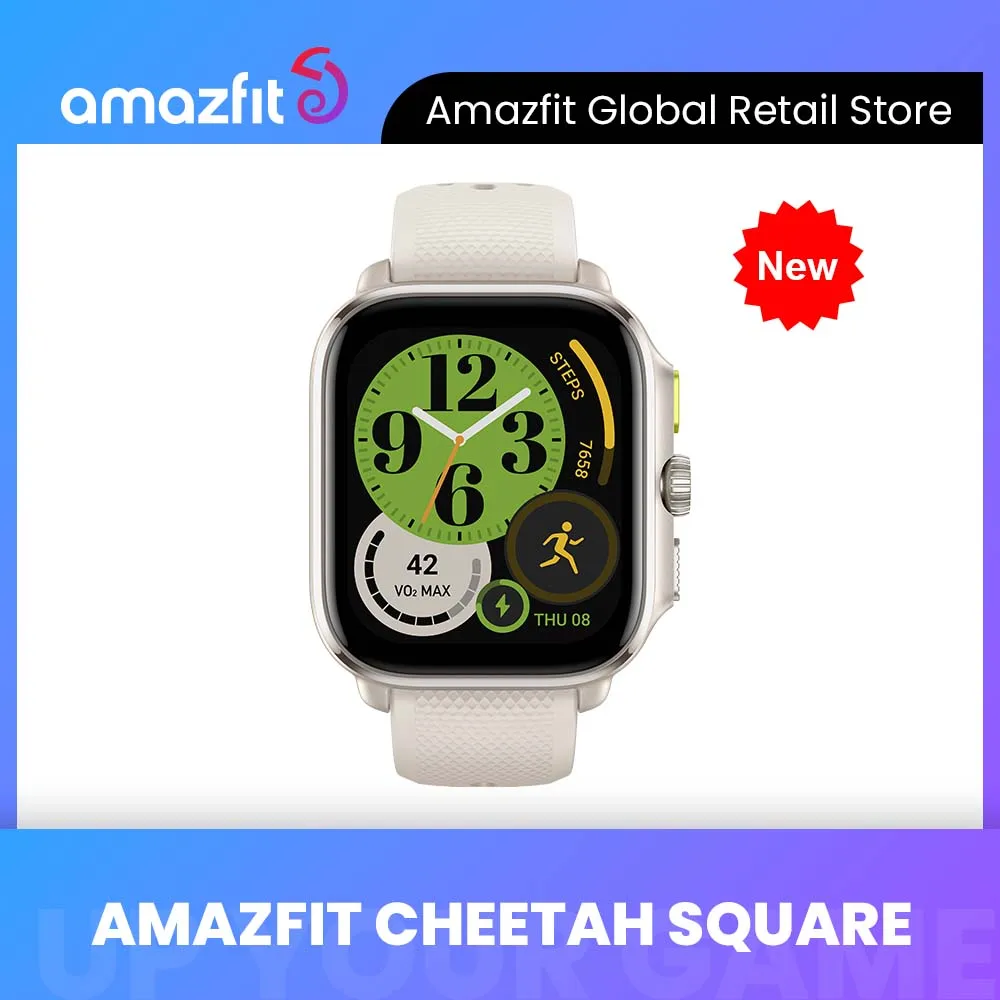 2023 Nuovo Arrivo Amazfit Cheetah Square Smartwatch 150 + Modalità Sportiva Ultra Slim Dual-Band Monitoraggio Gps Smart Watch