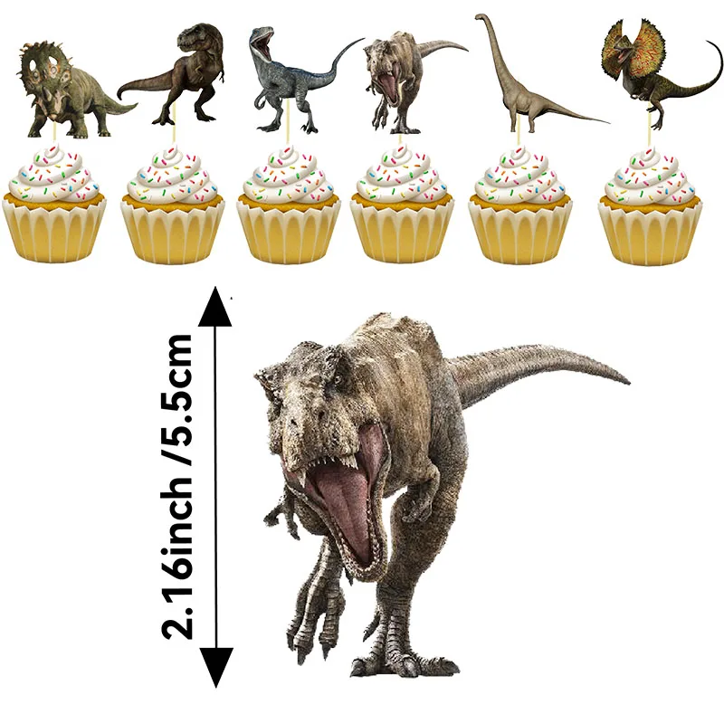 Jurassic World Dinosaur Party Supplies - Disposable Tableware Balloons Banners Cake Flags
