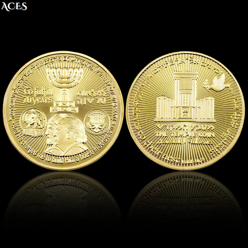 Trump Gold Coin Us Moneta Presidenziale Da Collezione In Dio We Trust Challenge Coin In Capsule Home Decor Ornamento In Metallo