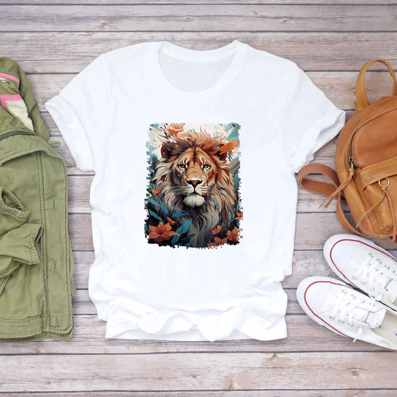 Flower Beast lion printing clothes patches stripes jeans DIY Sewing Decoration patch