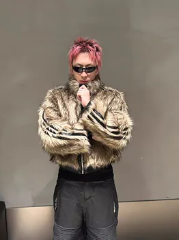 Men's Reversible Faux Fur Coat 3