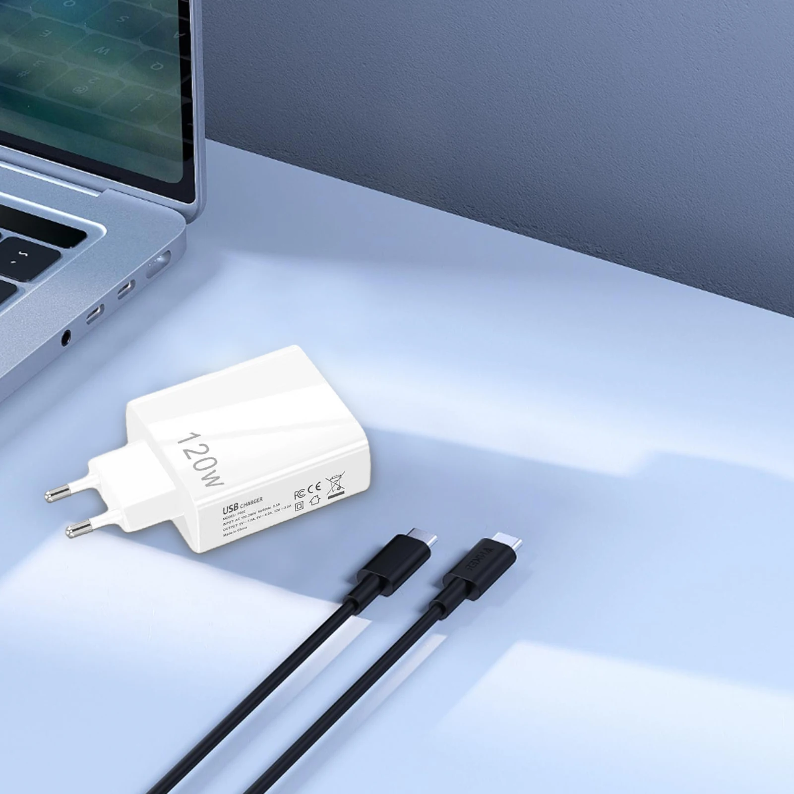 120W USB C Charger Powerful 120W GaN USB C Charger Block With 5 Ports QC5.0 Fast Charging Hub For High-speed And Safe Charging