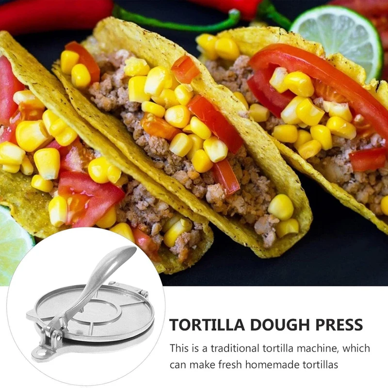 Diy Tortilla Press Maker Aluminium Alloy Manual Corn Tortillas Dough Pressing Tool 16/20cm Kitchen Bakeware Cooking Accessories tortilla press