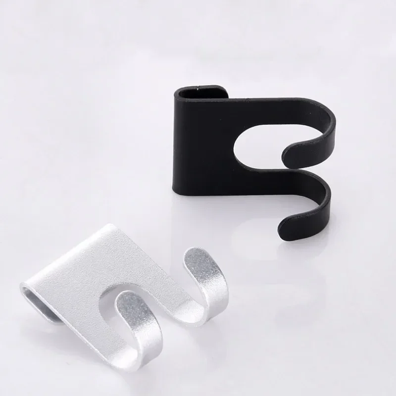 1PCS Aluminum Hook Shower Glass Door Hook Free Hole Towel Rack Hanger Shaver Holder Key Organizer Plug Bathroom kitchen Hardware
