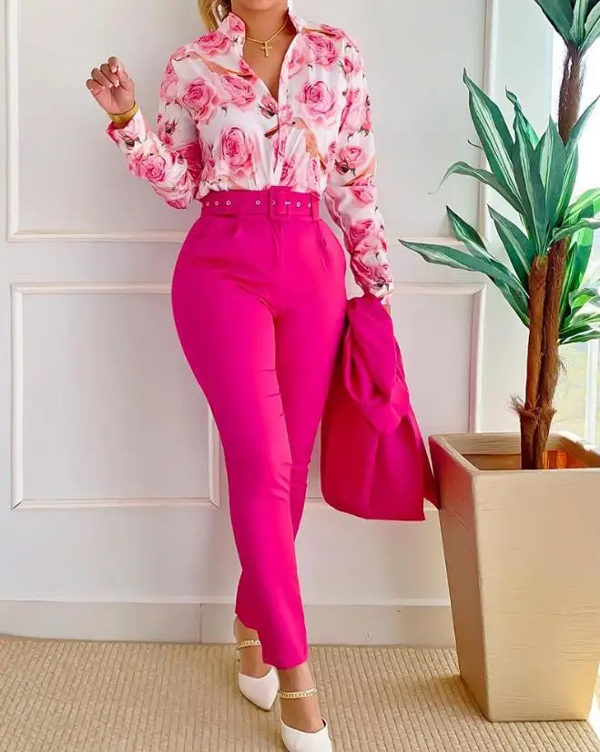 Long Sleeves With Belt High Waist