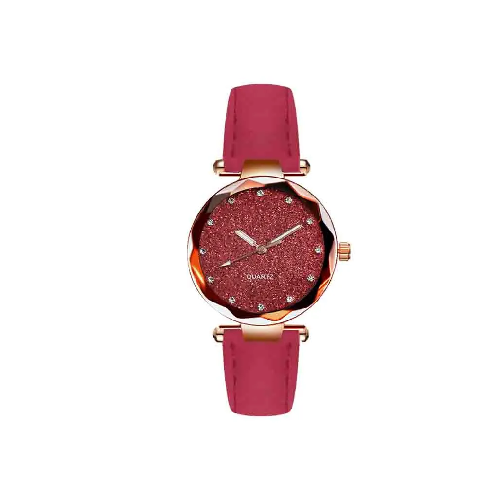 

Women Fashion Watch Rhinestone Rose Gold Quartz Watch Frosted strap Watch LadiesCasual Watch Clock relogios feminino