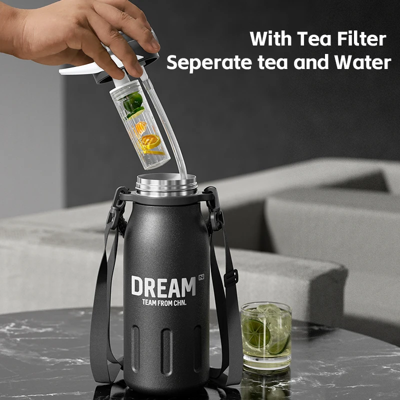 One Hand Open Outdoor Portable Thermos Bottle,with Paracord Handle,Large Capacity Insulated Bottle Leak-proof Water Bottle 5 One Hand Open Outdoor Portable Thermos Bottle,with Paracord Handle,Large Capacity Insulated Bottle Leak-proof Water Bottle 5