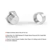 M18X1.5 Oxygen Sensor Stainless Steel Bung Plug Nut Stepped Mounting Cap Kit Plug Nut Plug Wideband Nut Fitting Weld Bungs 6