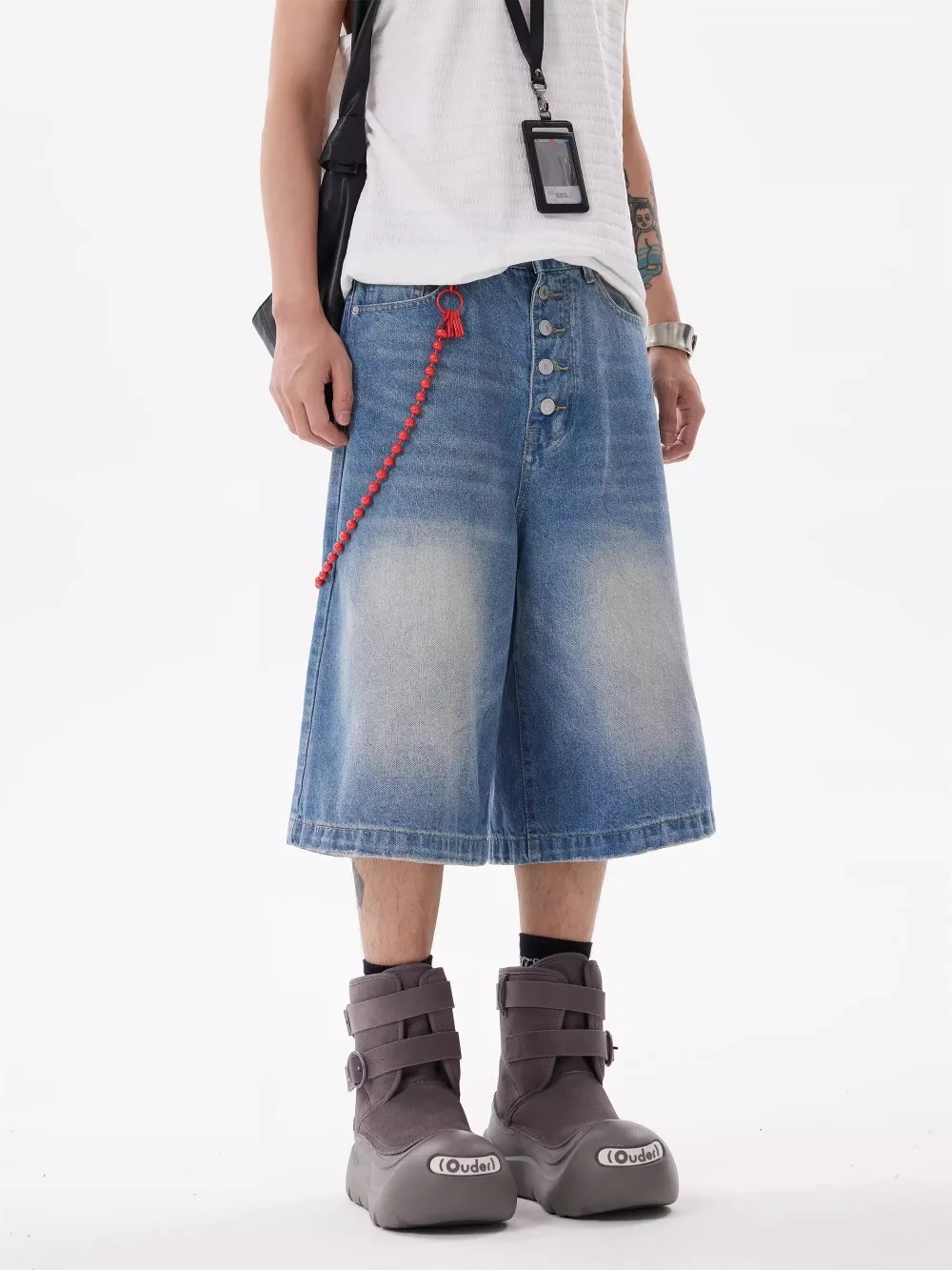  Jorts Y2k  û, Ƽ ƮƮ ,  ׶̼   ݹ