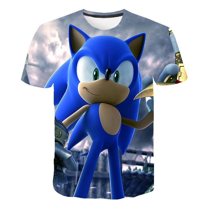 2022 Newest Harajuku sonic 3D Print Cool T-shirt boys girls Short Sleeve Summer Tops Beauty T shirt Fashion sonic Tees jordan t shirt