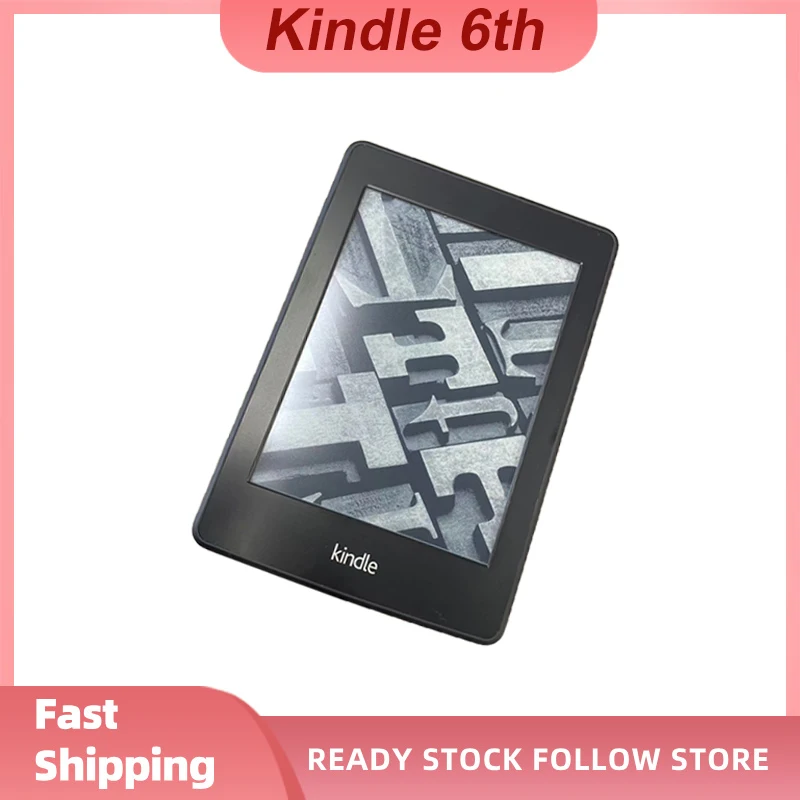 Ready Stock!Original Kindle 6th E Book Reader 6 Inch E-ink Touch Screen with Back light Support Multiple Languages KPW2 E-reader