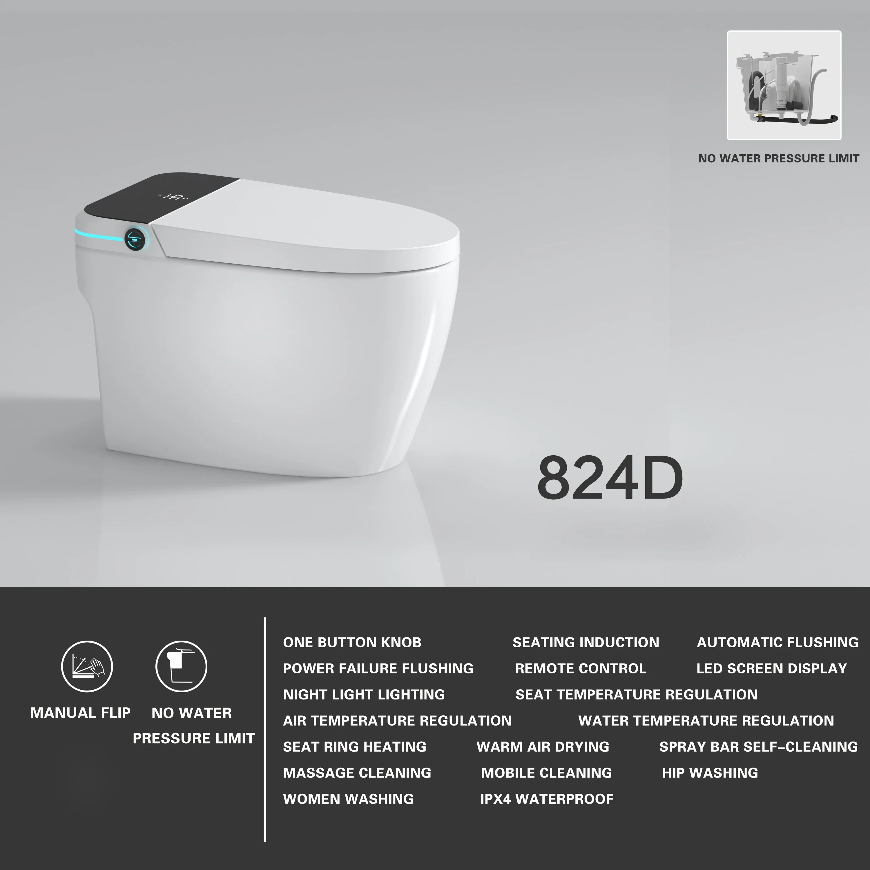 YYHC-European design hotel smart toilet with seat cover water closet bidet self clean Intelligent wc toilet