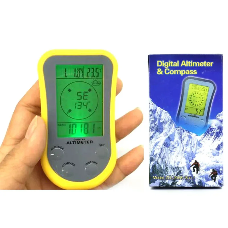 WS-110 8 In 1 Waterproof Digital LCD Navigation GPS Compass Altimeter Height Meter Altitude Gauge Thermometer Barometer 8IN1