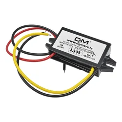 Compact 12V to 5V 15W Car Power Converter with Micro USB and Reverse Protection (Black)