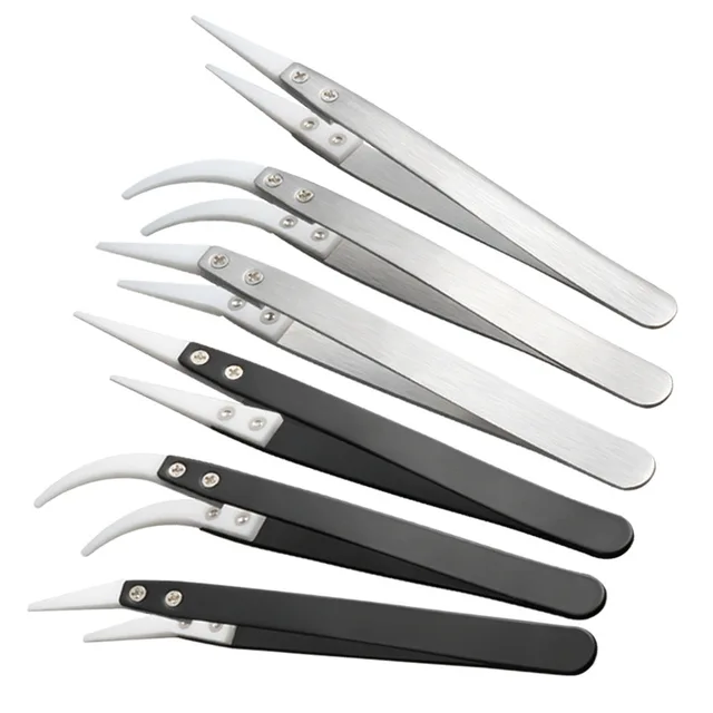 Set 3 Pinzette In Ceramica Per Saldatura - Resistente Fino A 1600°C, Per Elettronica E Gioielli - Foto 3