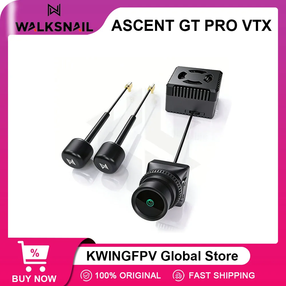 CADDX Walksnail Ascent GT Pro 4W KIT Digital Video Transmitter 4000mW with Dual Antenna for Extreme Distance FPV Racing RC Part