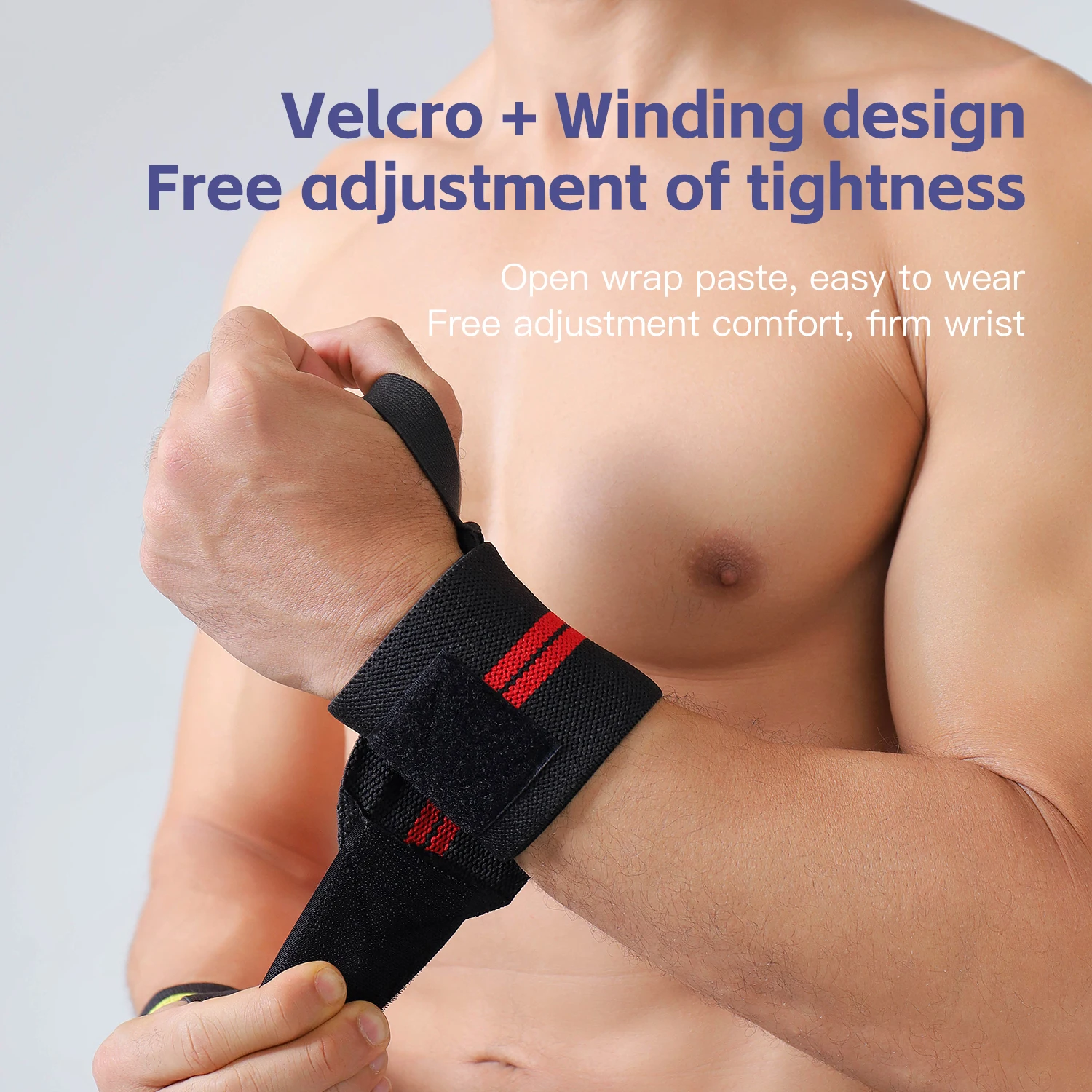 1PC Exercise Pressure Strap Elastic Wrist Wrist Pressure Weight Lifting Sports Wrist Bandage Wrap Wrist Guard against Sprain Men