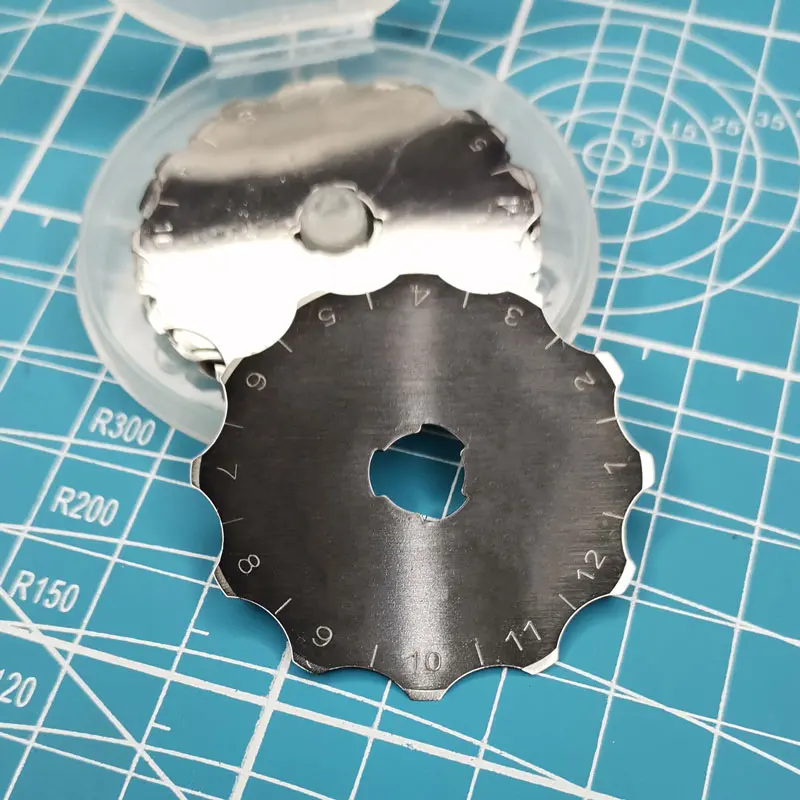 45mm 로터리 커터 블레이드 SK5 점선 스킵 웨이브 나이프 액세서리 롤러, DIY 패브릭 레더 크래프트 커팅 도구