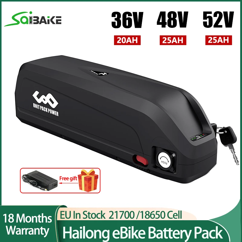 

Original 48V Battery 48V 20AH 52V ebike Battery 36V Hailong Max 40A BMS 250W 500W 750W 1000W 1500W 18650 21700 Cells