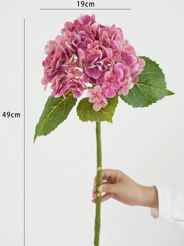 Elegant Blue Real-Touch Hydrangea Bouquet
