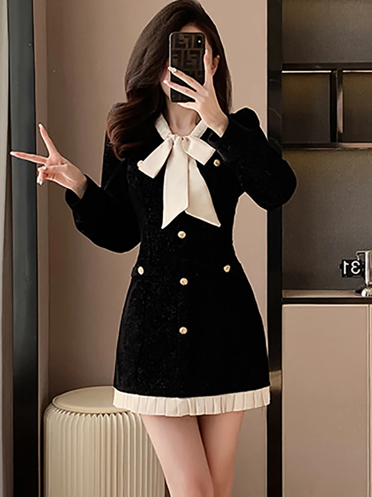 elu エルAudrey velvet ribbon jumper skirt elu. Audrey velvet ribbon jumper skirt（MONiLE モニーレ 裏毛