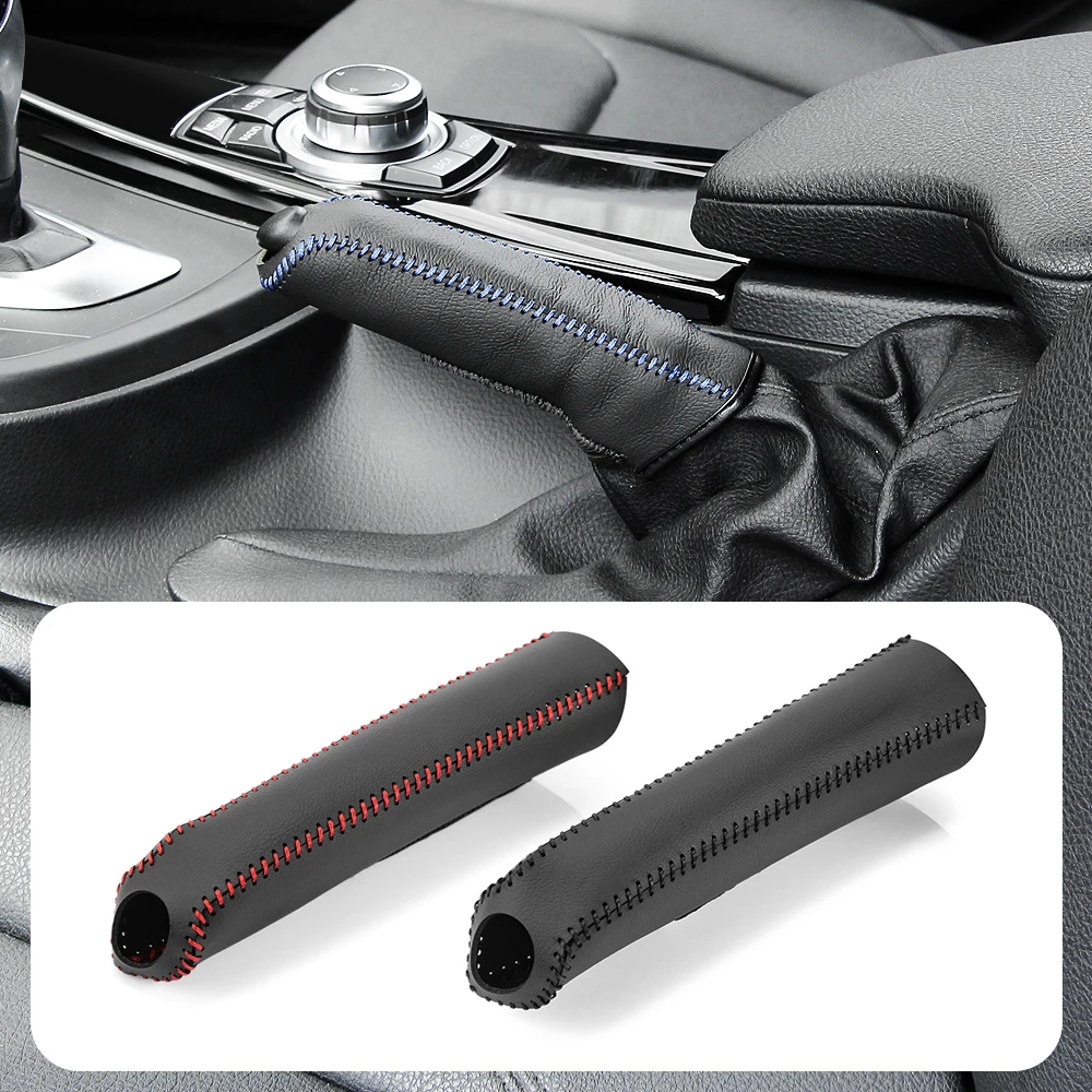 Hand Brake Cover Black Leather Hand Brake Cover Protective Sleeve For Honda Civic 2006 2007 2008 2009 2010 2011 Interior Accessories